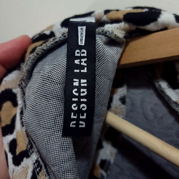 Lord & Taylor Design Lab Leopard Print Mock Neck Sheath Dress - Picture 6 of 10